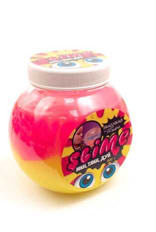 Slime Mega Mix 500 грамм, розовый + желтый, арт. S500-5, производитель Волшебный мир, ISBN 463-0-03550-226-0№ 1