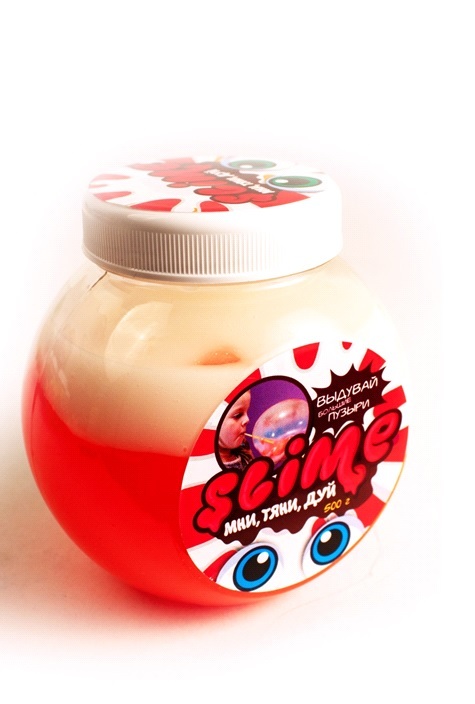 Slime Mega Mix 500 грамм, розовый + белый, арт. S500-10, производитель Волшебный мир, ISBN 463-0-03550-231-4, № 1