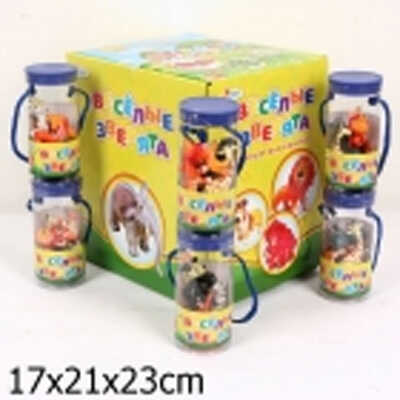 Набор из 6-и фигурок диких животных Играем вместе 6см в тубе в дисплее уп-24наб, производитель Симбат, ISBN 693-4-54386-853-4№ 1