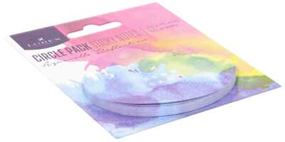 Блок самоклеящийся LOREX CIRCLE PACK 75х75 мм, 50 листов, 2 дизайна, арт. LXSNCP-AQR, производитель ФАРМ, ISBN 460-2-72314-773-2№ 2