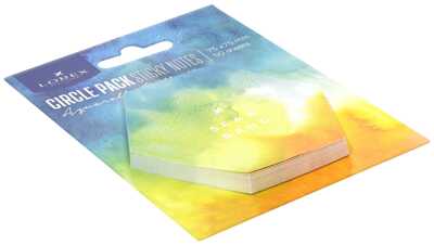 Блок самоклеящийся LOREX CIRCLE PACK 75х75 мм, 50 листов, 2 дизайна, арт. LXSNCP-AQR, производитель ФАРМ, ISBN 460-2-72314-773-2№ 6