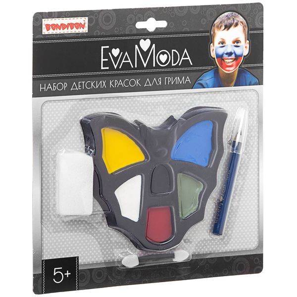 Набор красок для детского грима Eva Moda Бабочка 6 цветов, арт. ВВ1772, производитель Bondibon (Бондибон), ISBN 489-5-13601-688-1, № 1