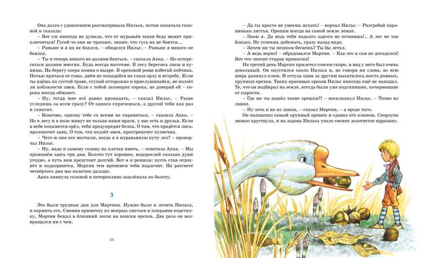 Чудесное путешествие Нильса с дикими гусями, производитель Махаон , ISBN 978-5-38930-466-6, № 7