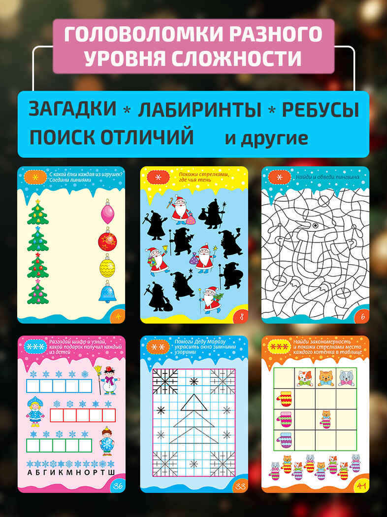 IQ Box. Новогодние головоломки, арт. 4460, производитель Дрофа-медиа, ISBN 463-0-19687-646-0, № 3