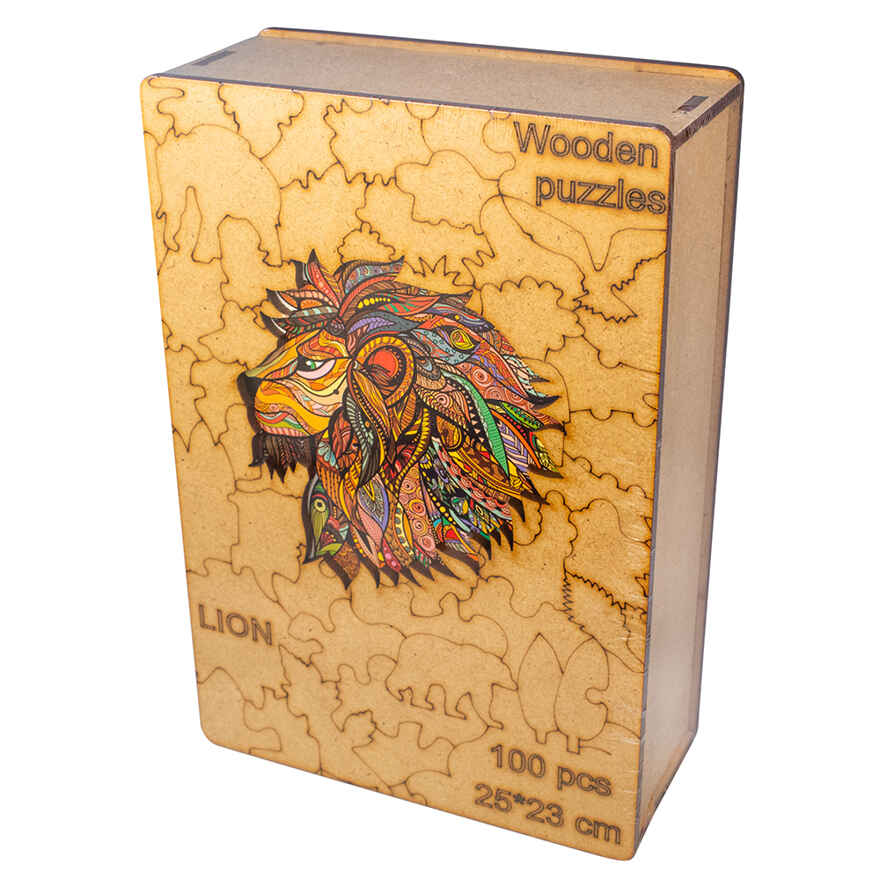 Пазл Лев, арт. WPLD, производитель MasterWood (Мастер Вуд), ISBN 481-4-69600-200-4, № 1