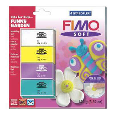 Fimo Soft - набор для детей &quot;Забавный сад&quot; 4цв.х 25 г, с инструкцией, производитель Staedtler (Стайтлер), ISBN 400-6-60800-713-3№ 1