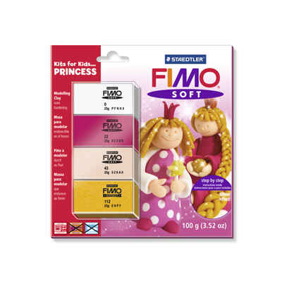 FIMO Soft наб.д/детей Принцесса, 4цв.х 25 г, с инструкцией, производитель Staedtler (Стайтлер), ISBN 400-7-81780-216-8№ 1