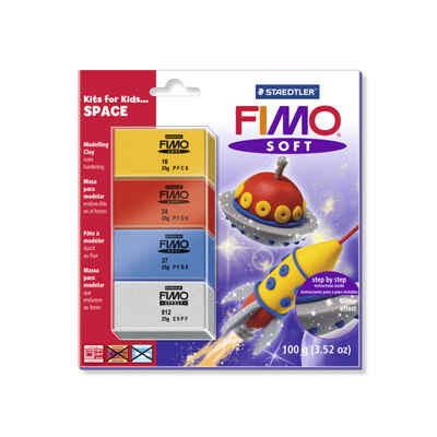 FIMO Soft набор д/детей&quot;Космос&quot; 4цвх25г, с инстр, производитель Staedtler (Стайтлер), ISBN 400-7-81780-218-2№ 1