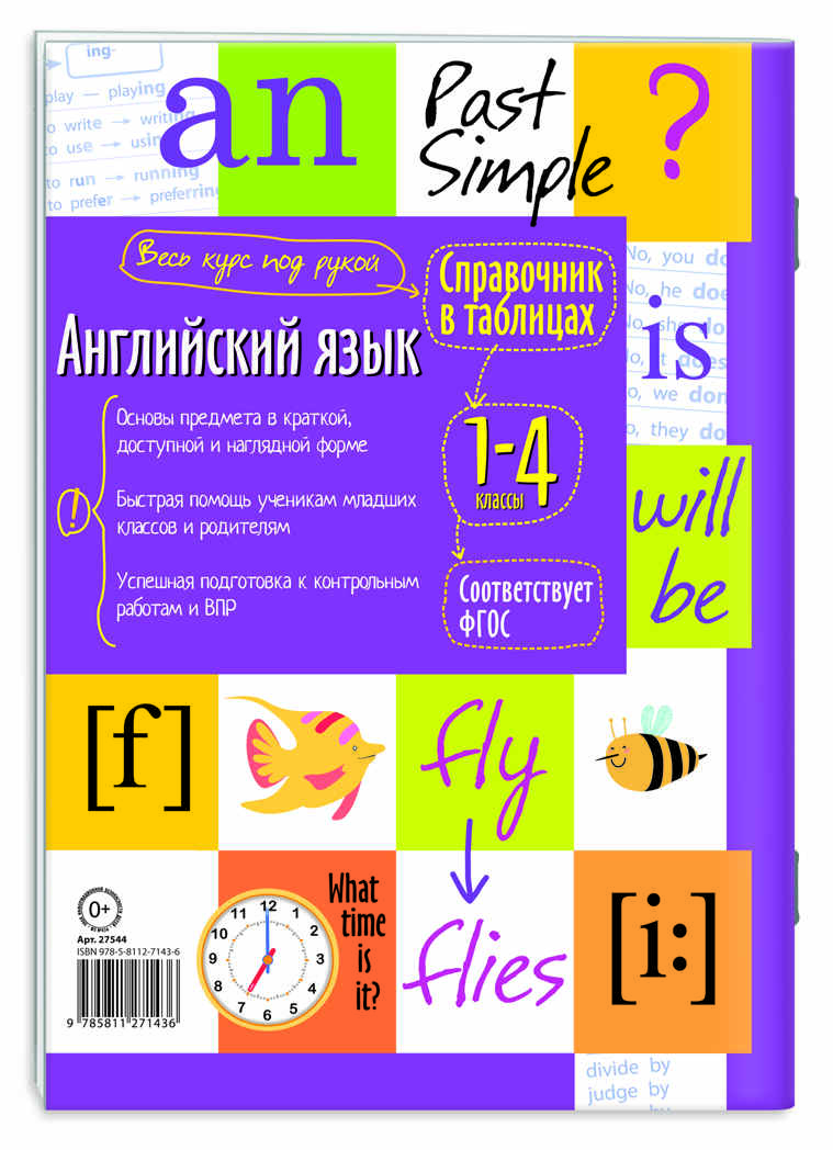 Английский язык для начальной школы.  Справочник в таблицах, производитель Айрис-пресс , ISBN 978-5-81127-143-6, № 2
