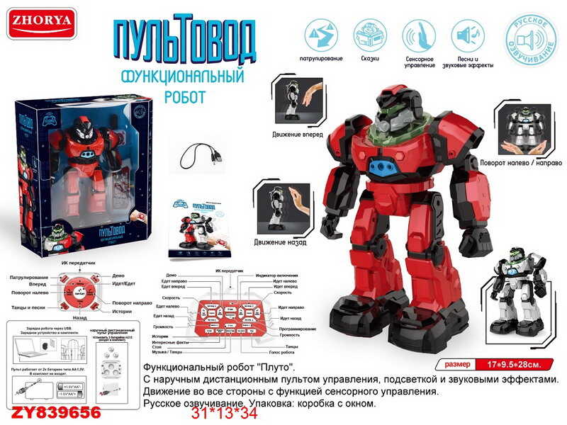 Робот на р/у Пультовод. Плуто, русское озвучание, арт. ZY839656, производитель Junfa Toys (Юнфа Тойс), ISBN 460-6-08913-309-5, № 2