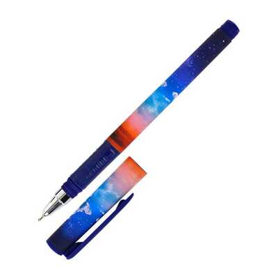 Ручка масляная LOREX SKY OF STARS.SUNSET Double Soft синяя, игловидный наконечник, 0,7 мм, арт. LXOPDS-SS1, производитель ФАРМ, ISBN 460-2-72310-937-2№ 2