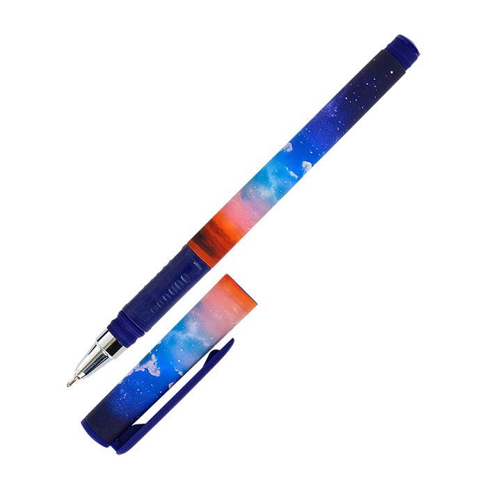 Ручка масляная LOREX SKY OF STARS.SUNSET Double Soft синяя, игловидный наконечник, 0,7 мм, арт. LXOPDS-SS1, производитель ФАРМ, ISBN 460-2-72310-937-2, № 2