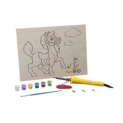 Французское творчество Досуг с Буки , Набор Выжигательный аппарат с дощечкой и красками, арт. ВВ1413, производитель Bondibon (Бондибон), ISBN 489-5-13601-314-9№ 3