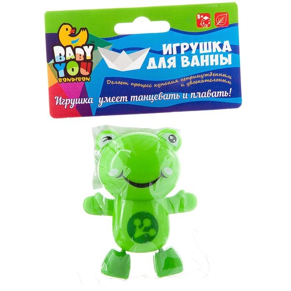Заводная игрушка для купания Baby You Лягушка , арт. ВВ2467, производитель Bondibon (Бондибон), ISBN 489-5-13602-366-7, № 2
