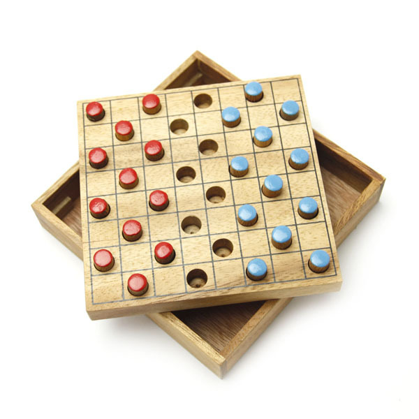 Игра &quot;Checkers-Colored&quot; (цветные шашки), арт. GP-01AB, производитель THAI WOOD (Тай Вуд), ISBN 461-0-00226-963-1, № 1