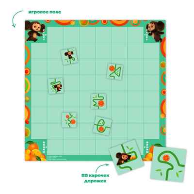 Игра настольная. Серия Играй с умом. Чебурашка по дорожке., производитель ГЕОДОМ , ISBN 466-0-13622-572-0№ 2