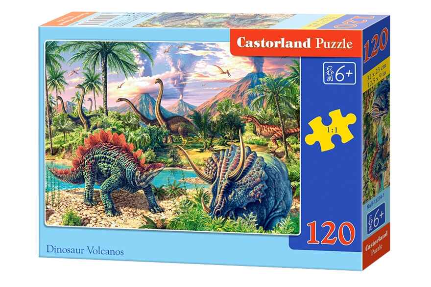 Пазлы Динозавры (CastorLand) 120 элементов, арт. В-13234, производитель Castorland (Касторленд), ISBN 590-4-43801-323-4, № 1
