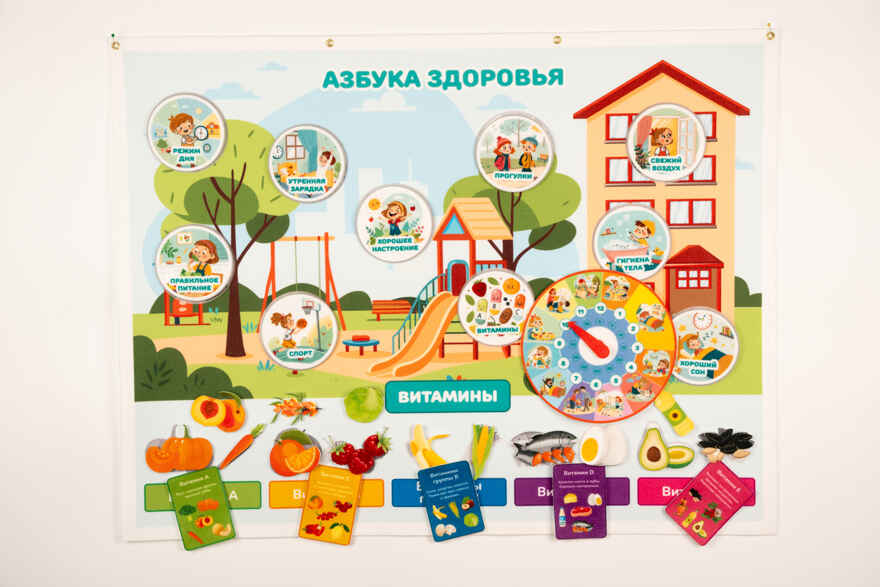 Азбука Здоровья Панно, арт. LIP1425, производитель Веселые липучки LIP-LIP, ISBN 200-0-73819-164-1, № 1
