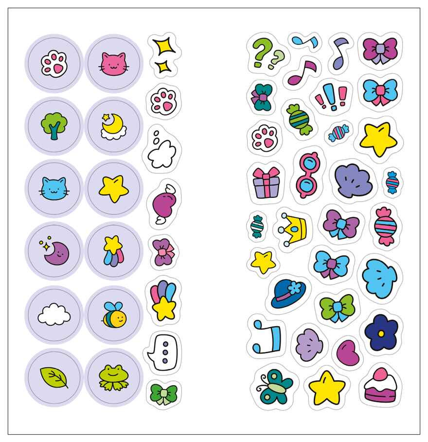 Кавайные котики (Аниме-раскраски с наклейками), книги с наклейками, производитель МОЗАИКА kids , ISBN 978-5-43154-658-7, № 2