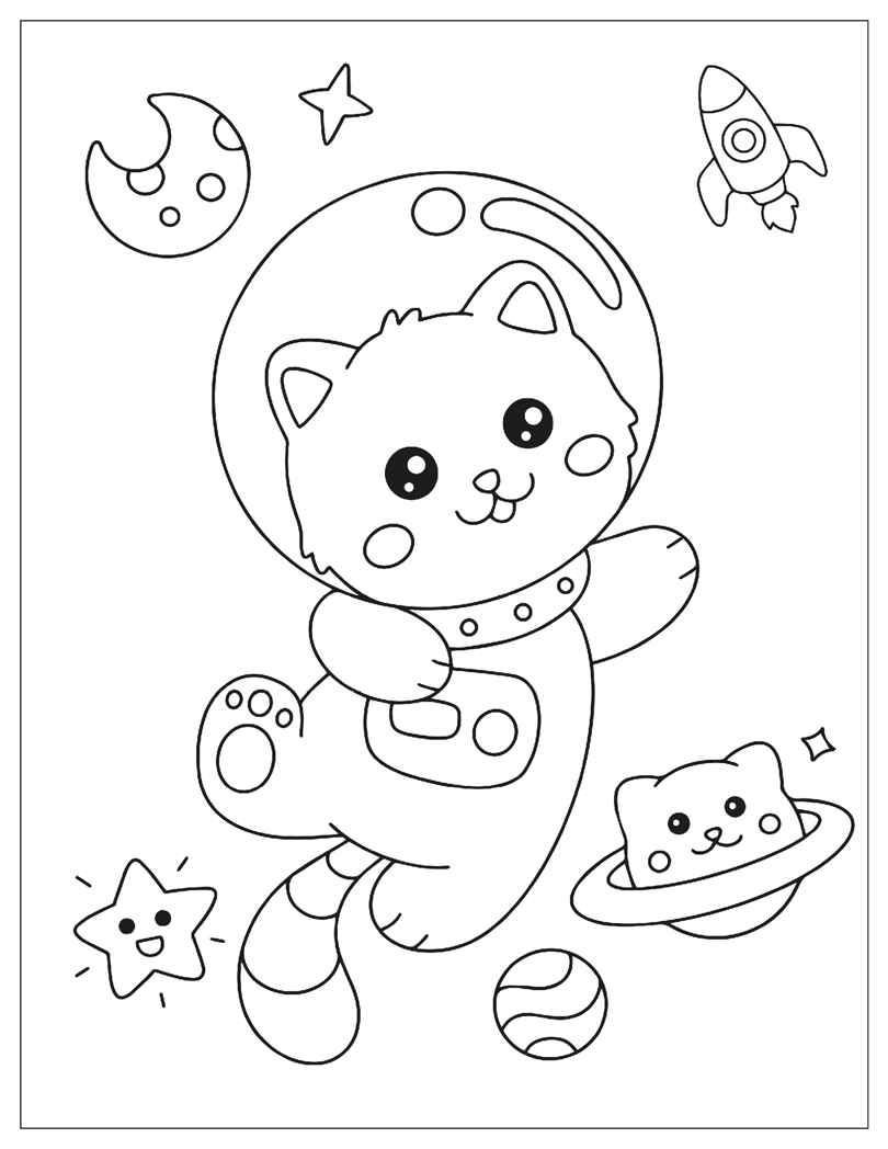 Кавайные котики (Аниме-раскраски с наклейками), книги с наклейками, производитель МОЗАИКА kids , ISBN 978-5-43154-658-7, № 6