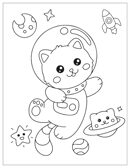 Кавайные котики (Аниме-раскраски с наклейками), книги с наклейками, производитель МОЗАИКА kids , ISBN 978-5-43154-658-7, № 6