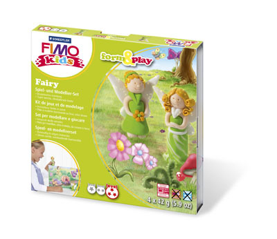 Fimo  kids набор для создания украшений Фея: 4 х 42 гр. + аксессуары., производитель Staedtler (Стайтлер), ISBN 400-7-81780-607-4, № 1