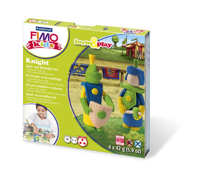 Fimo kids набор для создания украшений Рыцарь: 4 х 42 гр. + аксессуары., производитель Staedtler (Стайтлер), ISBN 400-7-81780-609-8, № 1