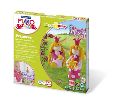 Fimo kids набор для создания украшений Принцесса: 4 х 42 гр. + аксессуары., производитель Staedtler (Стайтлер), ISBN 400-7-81780-611-1, № 1
