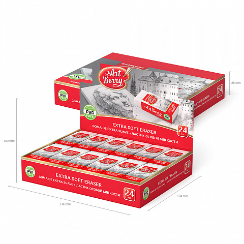 Ластик ArtBerry® Extra Soft, арт. 45414, производитель ErichKrause® (Эрих Краузе), ISBN 404-1-48545-414-4, № 5