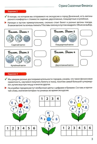 Путешествие в Сказочные Финансы. Тетрадь юного финансиста 5–6 лет, производитель Сфера ТЦ , ISBN 978-5-99493-121-9№ 5