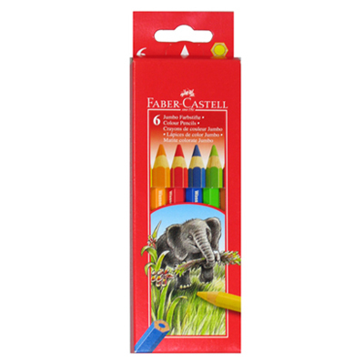 Карандаши Jumbo 6 цветов в картонной упаковке, арт. FC 111206, производитель Faber-Castell (Фабер Кастелл), ISBN 400-5-40111-206-8, № 1
