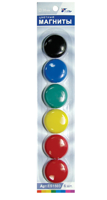 Магнит д/доски 6шт 30мм (12/288), производитель СервисТорг, ISBN 693-7-54437-503-2, № 1