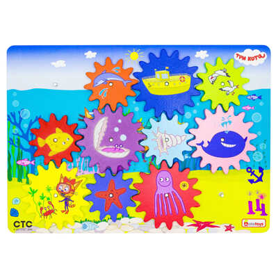 Бизиборд Шестерёнки Дайвинг, арт. ББ217, производитель Алатойс, ISBN 467-0-00685-373-1№ 2