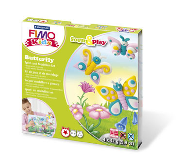 FIMO kids  набор для создания украшений &quot;Бабочка&quot;: 4 х 42 гр. + аксессуары., производитель Staedtler (Стайтлер), ISBN 400-7-81780-618-0, № 1