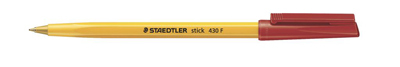 Staedtler шариковая ручка Stick, F 0,3мм, цвет красный, арт. 430F-202, производитель Staedtler (Стайтлер), ISBN 400-7-81741-060-8, № 1