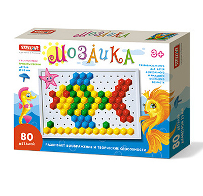 Мозаика, 80 деталей, производитель Стеллар, ISBN 460-7-03827-220-9, № 1