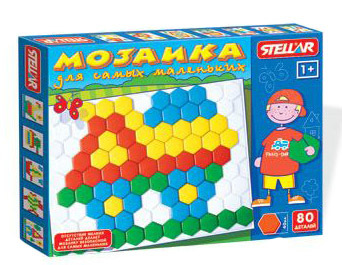 Мозаика 80 деталей, арт. 01009, производитель Стеллар, ISBN 460-7-03827-218-6, № 1