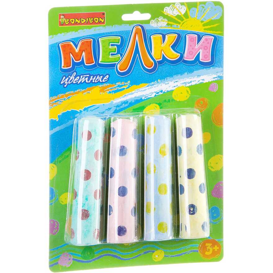 Набор мелков BONDIBON, Горох, 4 шт, арт. ВВ2067, производитель Bondibon (Бондибон), ISBN 489-5-13601-960-8, № 1