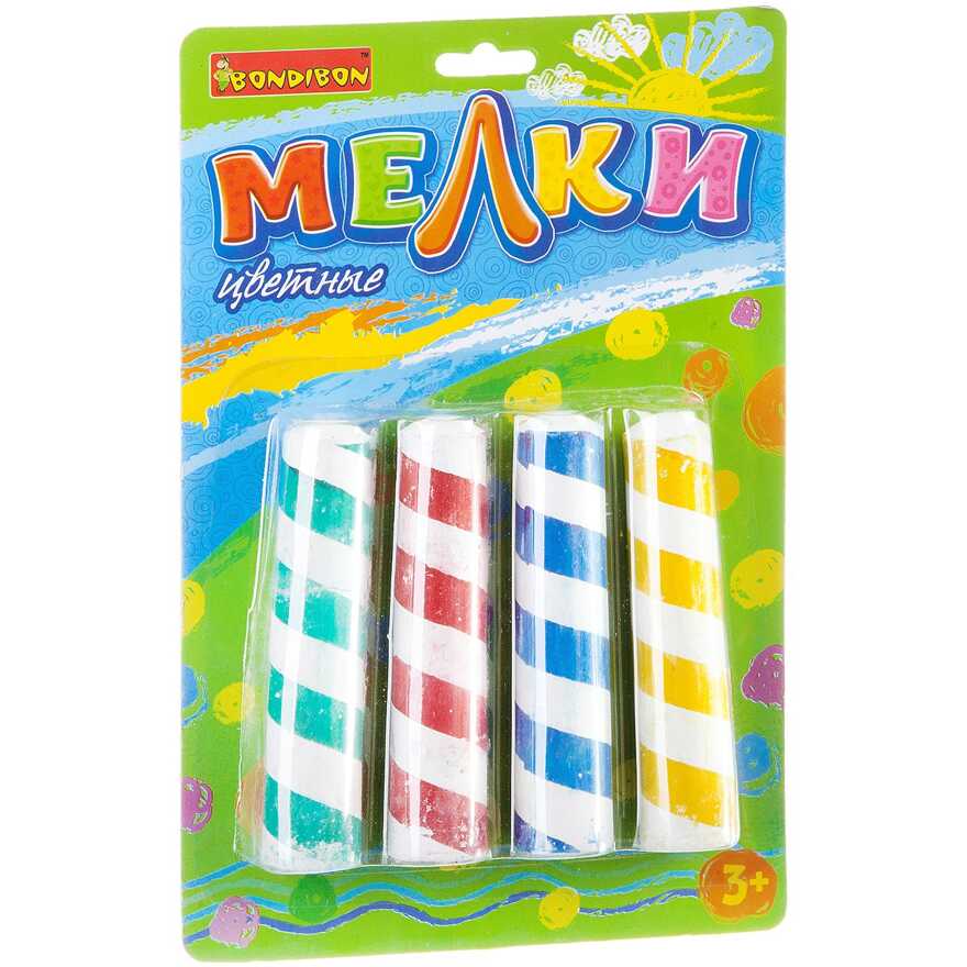 Набор мелков BONDIBON, Спираль, 4 шт, арт. ВВ2068, производитель Bondibon (Бондибон), ISBN 489-5-13601-961-5, № 1