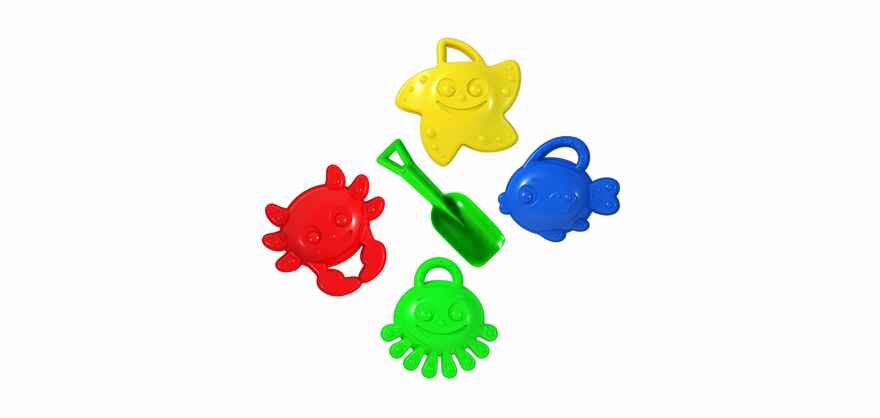 Набор формочек Морские друзья, арт. 70047, производитель Пластмастер, ISBN 462-0-00631-100-7, № 1