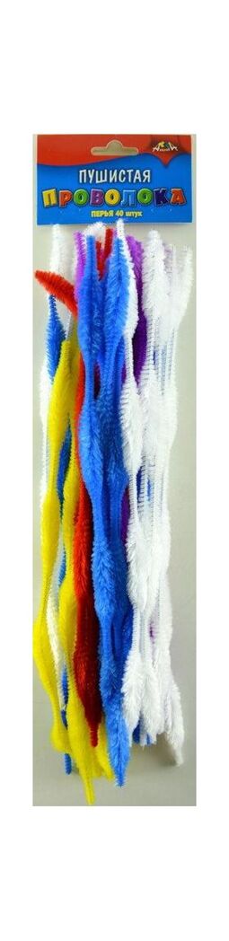 Пушистая ПРОВОЛОКА Перья 30см. , арт. С2588-01, производитель Апплика, ISBN 468-0-03264-185-1, № 1