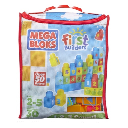 Сумка с деталями Учимся считать, производитель Mega Bloks, ISBN 006-5-54108-492-6, № 1