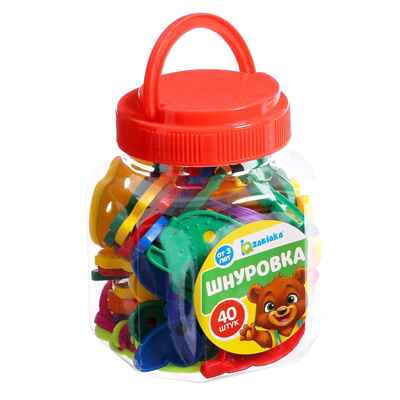 Шнуровка Весёлые фигурки в банке, 40 шт., арт. 3894979, производитель IQ-ZABIAKA, ISBN 290-0-03894-979-2№ 5