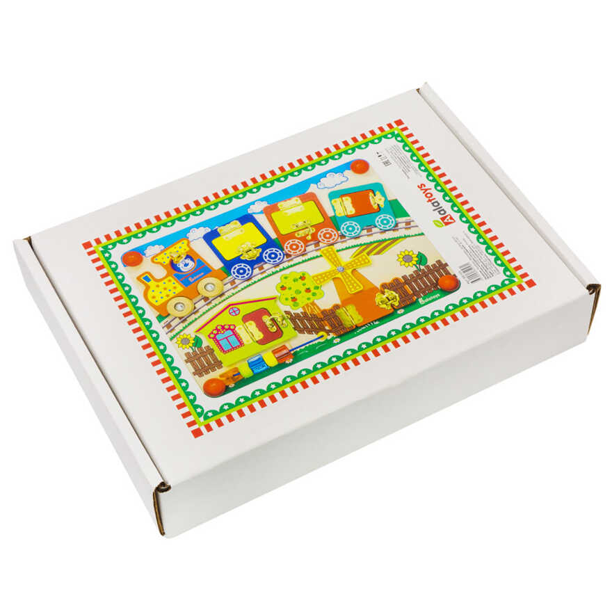 Бизиборд Вагончики, арт. ББ103, производитель Алатойс, ISBN 467-0-00685-258-1, № 2