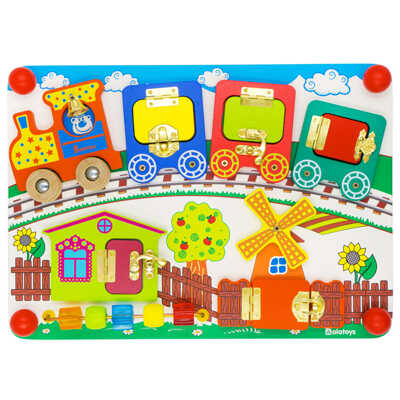 Бизиборд Вагончики, арт. ББ103, производитель Алатойс, ISBN 467-0-00685-258-1№ 4