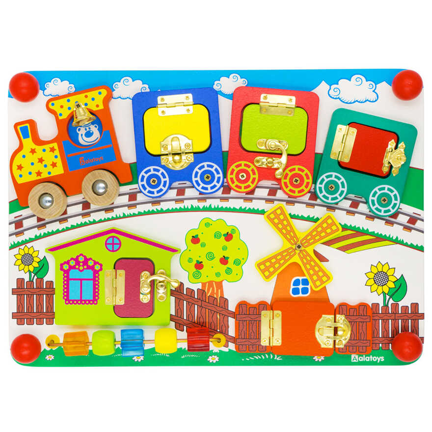 Бизиборд Вагончики, арт. ББ103, производитель Алатойс, ISBN 467-0-00685-258-1, № 4