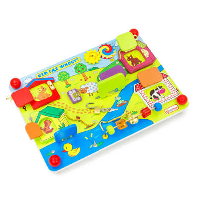 Бизиборд Кто где живет, арт. ББ203, производитель Алатойс, ISBN 467-0-00685-269-7№ 4