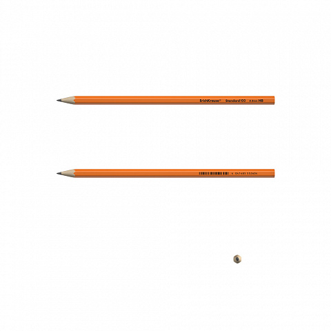Чернографитный карандаш пластиковый  Standard 101 Orange, шестигранный, HB, арт. 55260, производитель ErichKrause® (Эрих Краузе), ISBN 404-1-48555-260-4, № 4
