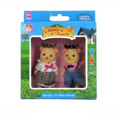 Игровой набор из 2 фигурок животных - семья оленей,(серия Happy Family), арт.012-12С, производитель Дрофа-медиа, ISBN 460-7-14737-162-6№ 1