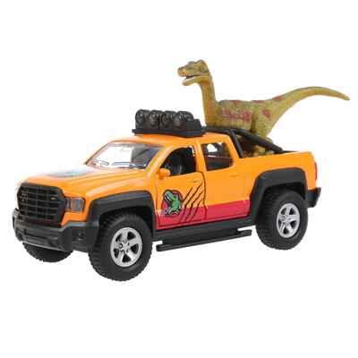 Машина свет-звук Пикап, 13,3 см, инерционная +динозавр 9 см., арт. SB-18-02-S+DINO(WB), производитель Симбат, ISBN 468-0-01371-509-0№ 1